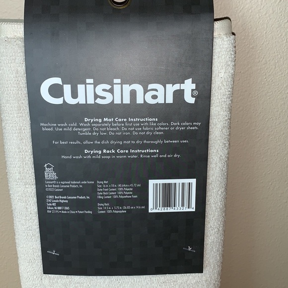 NWT Dish Drying Mat With Rack For Kitchen Counter Cuisinart - Picture 3 of 4